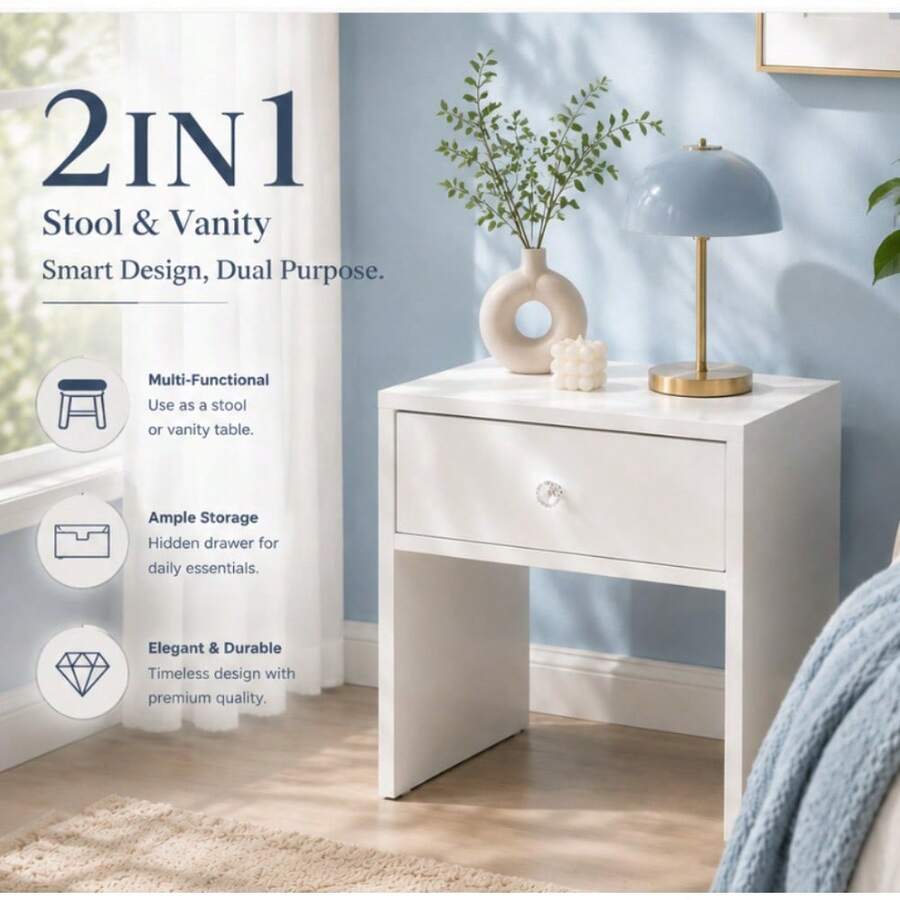 Furniture Hardware China - Табурет-трансформер 2-в-1 с функцией хранения и