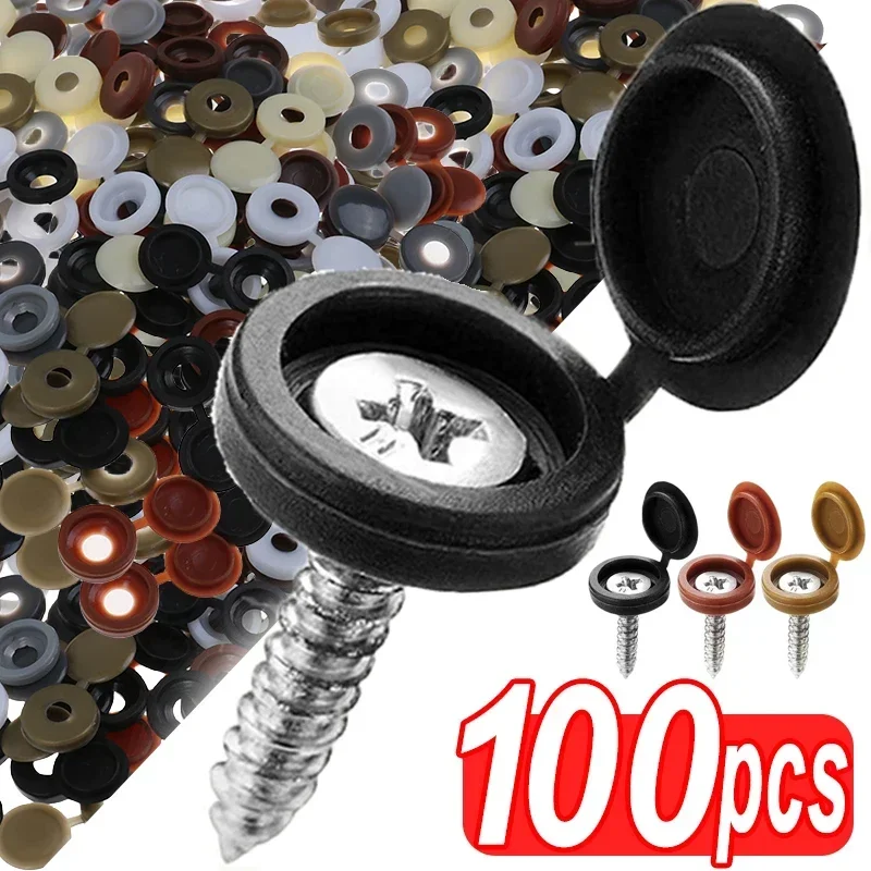 Furniture Hardware Fixing Screws - Шарнирная пластиковая крышка для винтов, складная