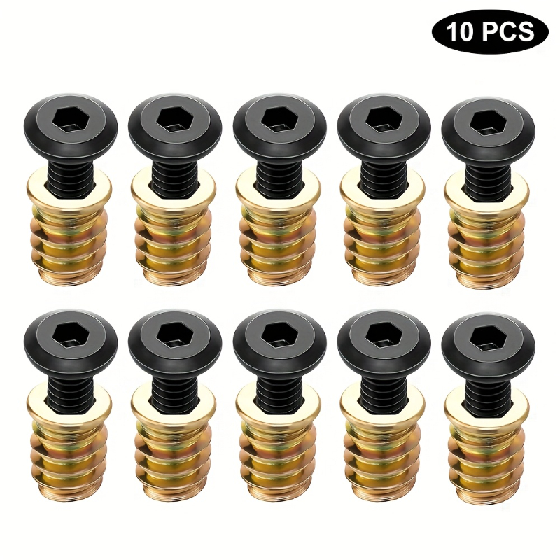 10 шт., гайки, резьбовые встав – обзор и цена Furniture Hardware Fasteners